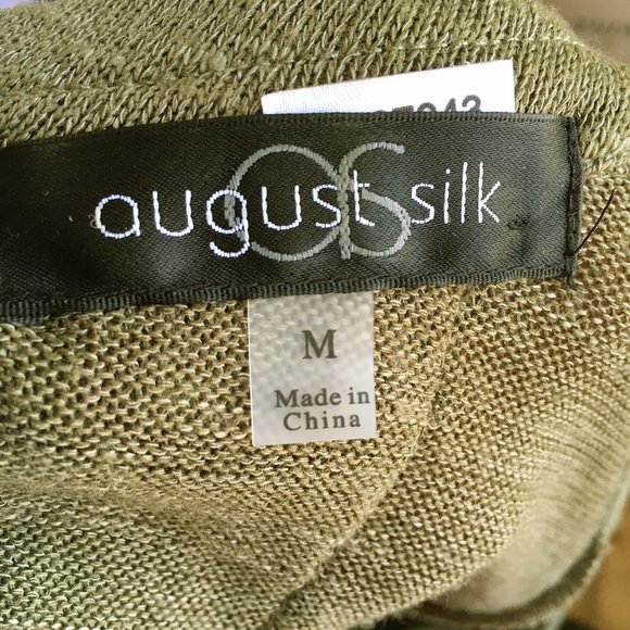 August Silk Green Lace Back Cardigan M - Picture 11 of 16